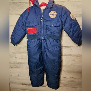 Boys 4T Vintage Snowsuit Aero Club Pilot Suit EUC Ruff Stuff 90s
